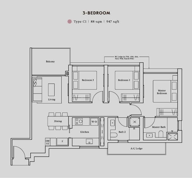Avenue South Residence, 11 Silat Avenue, 3 Bedrooms, 947 sqft, Condominium For Rent, by Ian Low, 24611006 - PropertyGuru.com.sg