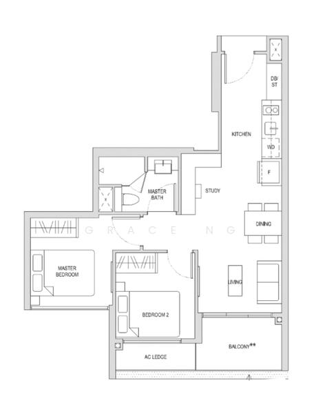 Affinity At Serangoon, 32 Serangoon North Avenue 1, Hougang / Punggol / Sengkang, 2 Bedrooms, 624 sqft, Condominium For Rent, by Grace Ng, 24611693 - PropertyGuru.com.sg