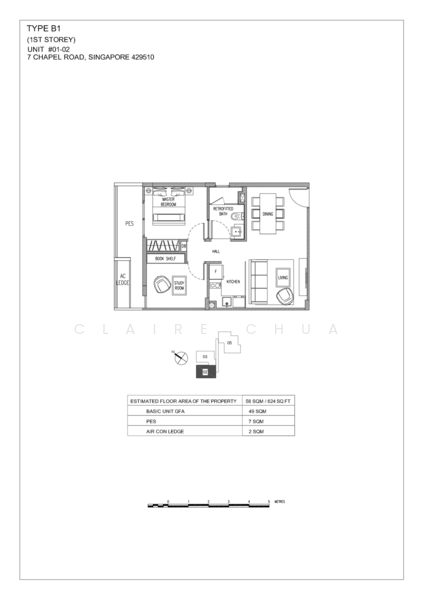 7 on Chapel, 7 Chapel Road, 2 Bedrooms, 624 sqft, Apartment For Rent, by Claire Chua, 24617058 - PropertyGuru.com.sg