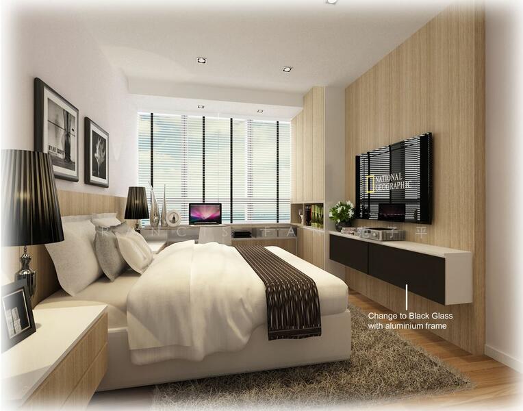 Master Bedroom: 3D Visuals - Looking towards window