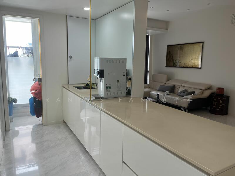 Kitchen Sink area with concealed dishwasher & full length drawers storages 