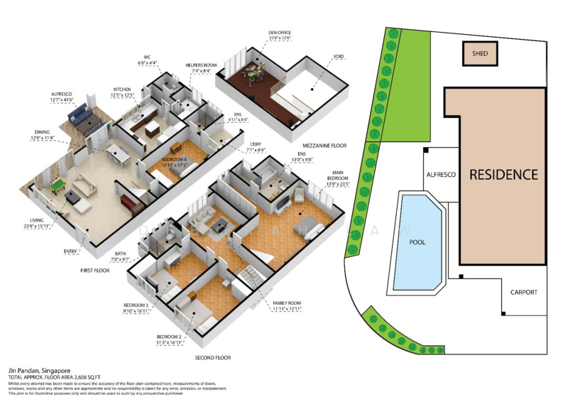 Elegant Bukit Timah Semi- D with pool 4 + helpers, Jalan Pandan, 4 Bedrooms, 3,300 sqft, Semi-Detached House For Rent, by Deborah Law, 24634579 - PropertyGuru.com.sg