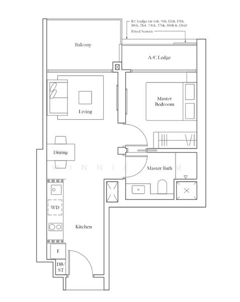 Avenue South Residence, 1 Silat Avenue, 1 Bedroom, 527 sqft, Condominium For Rent, by Winnie Lim, 24635434 - PropertyGuru.com.sg