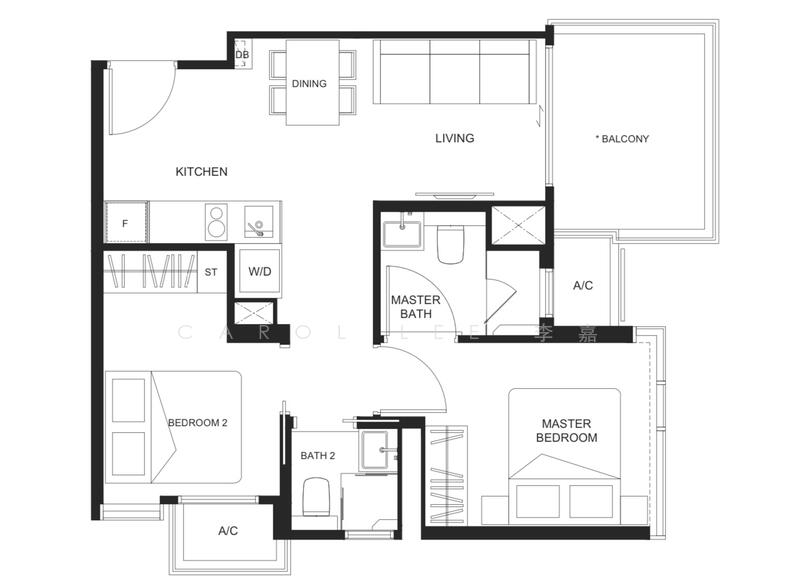 RV Altitude, 344 River Valley Road, 2 Bedrooms, 625 sqft, Condominium For Rent, by Carol Lee 李嘉, 24636316 - PropertyGuru.com.sg