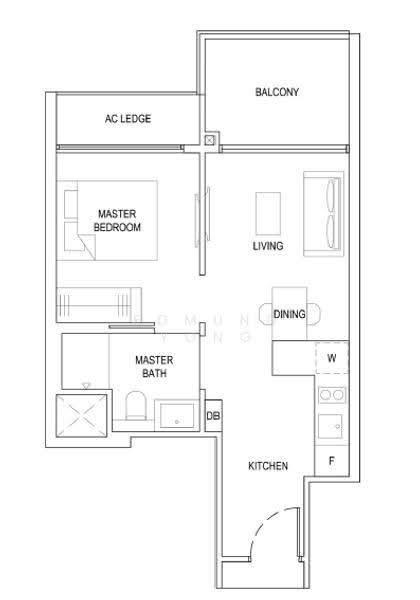 The Florence Residences, 93 Hougang Avenue 2, Hougang / Punggol / Sengkang, 1 Bedroom, 484 sqft, Condominium For Rent, by Edmund Yong, 24640292 - PropertyGuru.com.sg