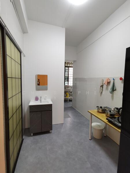 Kitchen with entrance view