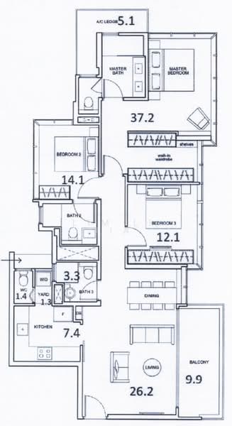 Wilshire Residences, 30 Farrer Road, 3 Bedrooms, 1,270 sqft, Condominium For Rent, by Lim Li Jia, 24661073 - PropertyGuru.com.sg