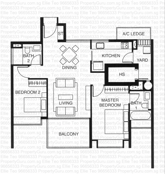 Riveredge, 21 Sampan Place, 2 Bedrooms, 1,066 sqft, Condominium For Sale, by Ellie Teo, 24665976 - PropertyGuru.com.sg
