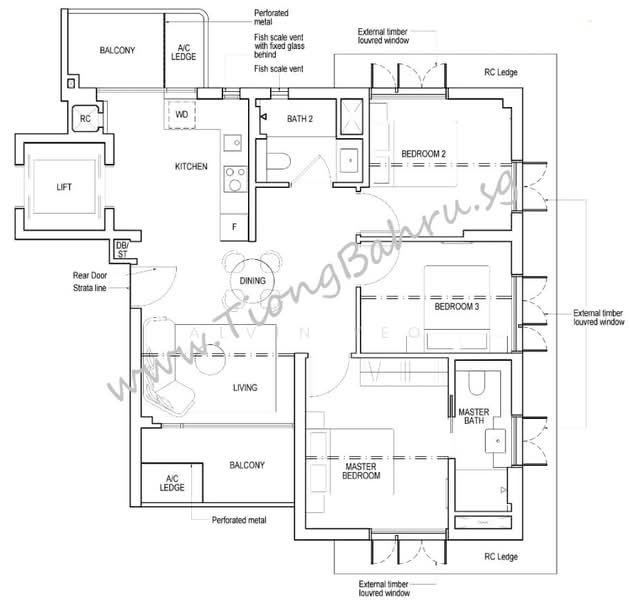 Avenue South Residence, 7 Silat Avenue, 3 Bedrooms, 1,001 sqft, Condominium For Rent, by Alvin Yeo, 24676780 - PropertyGuru.com.sg