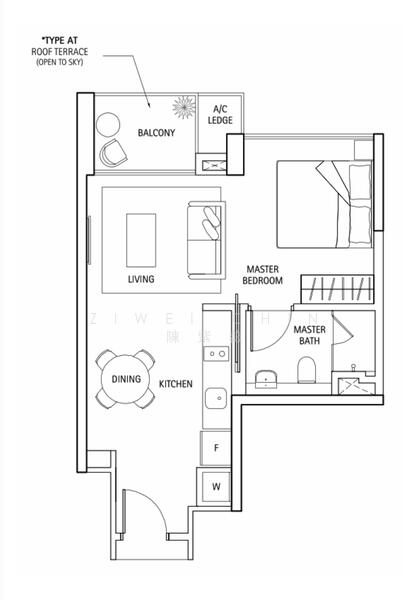 Waterbank at Dakota, 70 Dakota Crescent, 1 Bedroom, 484 sqft, Condominium For Rent, by Ziwei Chin 陳紫薇, 24686761 - PropertyGuru.com.sg
