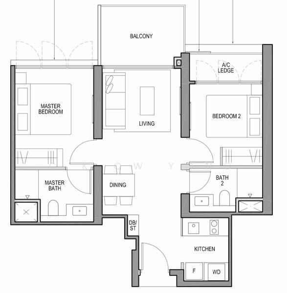 Avenue South Residence, 1 Silat Avenue, 2 Bedrooms, 689 sqft, Condominium For Rent, by C K Ow Yong, 24690423 - PropertyGuru.com.sg