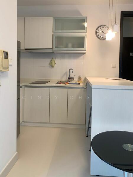 Kitchenette with induction hob