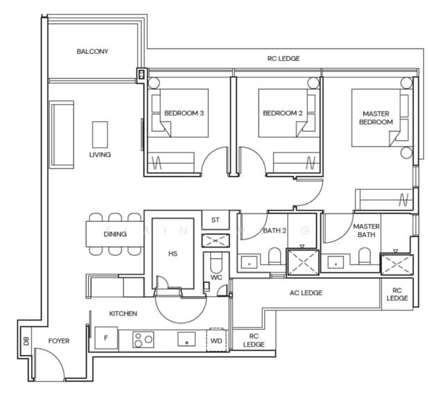 Terra Hill, 18 Yew Siang Road, 3 Bedrooms, 1,076 sqft, Condominium For Sale, by Elaine Wong, 24721435 - PropertyGuru.com.sg
