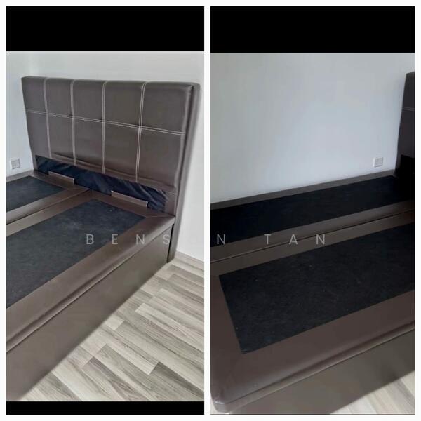 La Fiesta, 62 Sengkang Square, 1 Bedroom, 300 sqft, Condominium For Rent, by Benson Tan, 24732205 - Queensize Bed provided with storage - PropertyGuru.com.sg