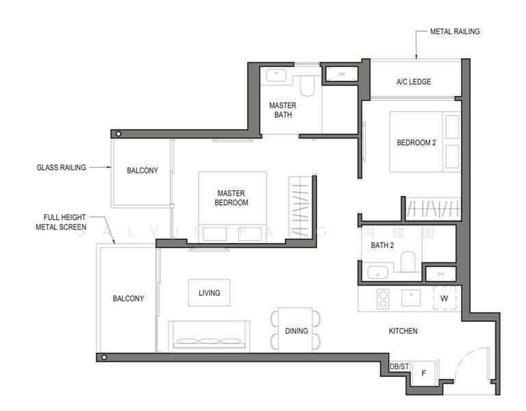 Parc Komo, 963 Upper Changi Road North, Changi Airport / Changi Village, 2 Bedrooms, 732 sqft, Condominium For Rent, by Galvin Pang 冯俊国, 24738381 - PropertyGuru.com.sg