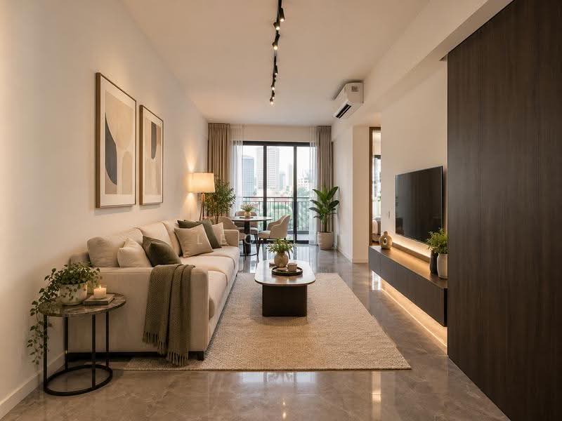 The M, 36 Middle Road, Beach Road / Bugis / Rochor, 2 Bedrooms, 764 sqft, Condominium For Rent, by Leo Lee, 24739844 - Living Room - PropertyGuru.com.sg