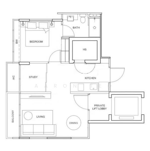 OLA Residences @ Mountbatten, 837 Mountbatten Road, 2 Bedrooms, 732 sqft, Condominium For Rent, by Aaron Teo, 24743716 - PropertyGuru.com.sg