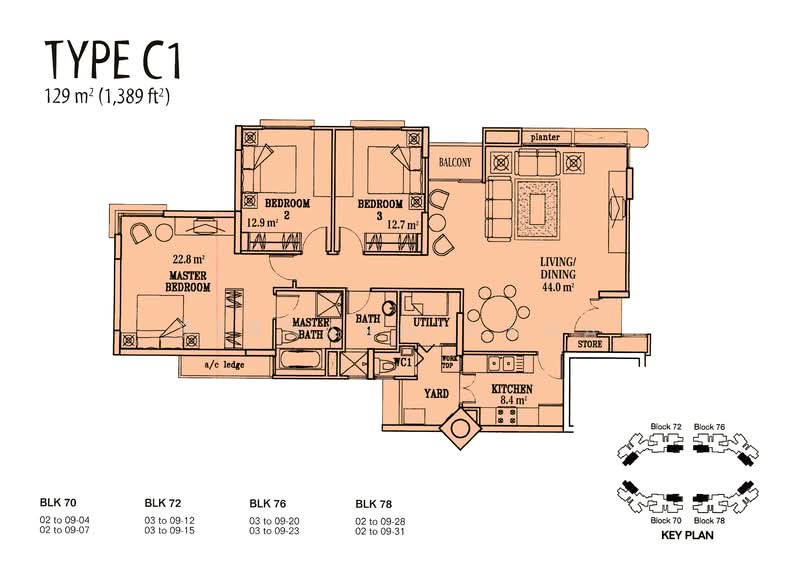 The Florida, 78 Hougang Avenue 7, 3 Bedrooms, 1,389 sqft, Condominium For Sale, by Bernard Chua, 24749194 - PropertyGuru.com.sg