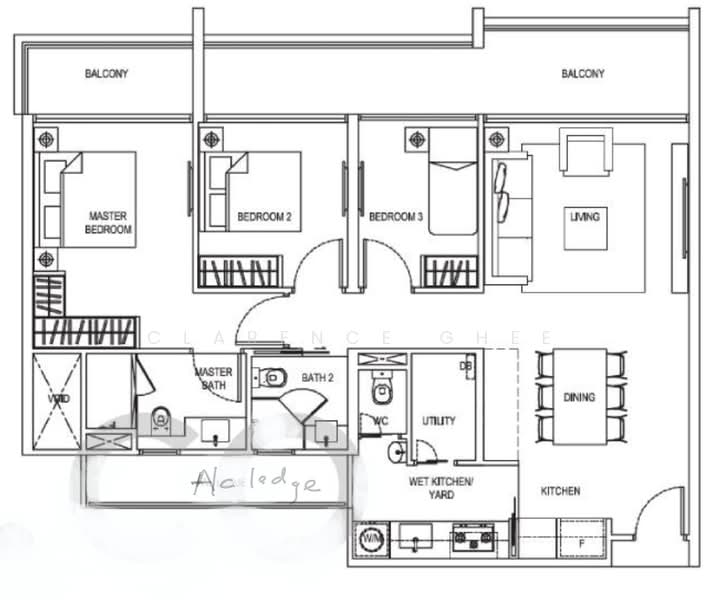 E Maisons (The Maisons), 30 Braddell Road, 3 Bedrooms, 1,206 sqft, Apartment For Rent, by Clarence ., 24758286 - PropertyGuru.com.sg