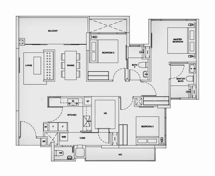 Riversails, 12 Upper Serangoon Crescent, Hougang / Punggol / Sengkang, 3 Bedrooms, 1,109 sqft, Condominium For Rent, by Kenneth Lim CT, 24758569 - PropertyGuru.com.sg