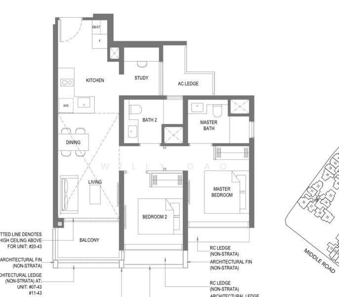 The M, 38 Middle Road, Beach Road / Bugis / Rochor, 2 Bedrooms, 764 sqft, Condominium For Rent, by Willy Gao, 24778431 - PropertyGuru.com.sg