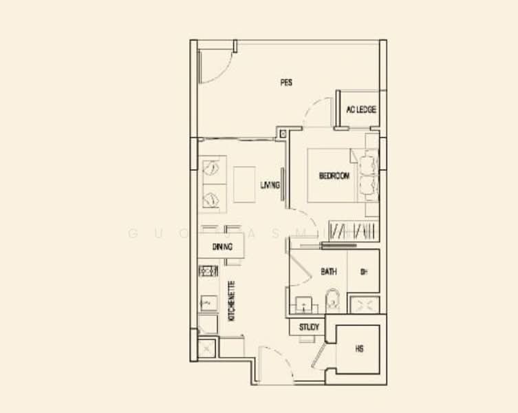 Parc Rosewood, 93 Rosewood Drive, 1 Bedroom, 506 sqft, Condominium For Rent, by Guo Jasmine, 24794126 - PropertyGuru.com.sg