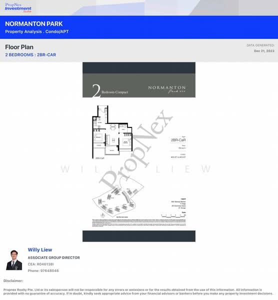 Normanton Park, 59 Normanton Park, Buona Vista / West Coast / Clementi New Town, 2 Bedrooms, 646 sqft, Condominium For Rent, by Willy Liew, 24803202 - PropertyGuru.com.sg