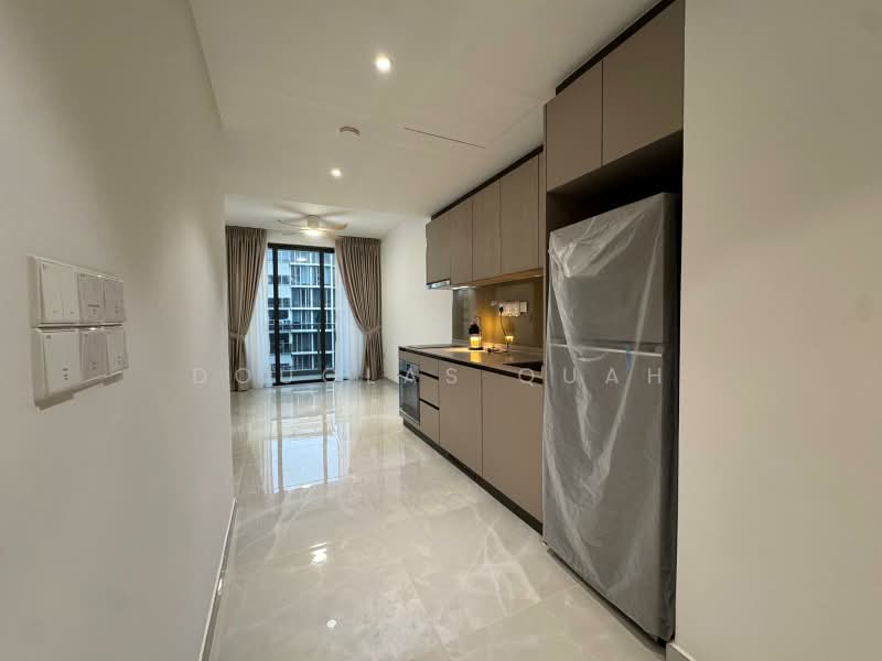 Penrose, 22 Sims Drive, Eunos / Geylang / Paya Lebar, 1 Bedroom, 474 sqft, Condominium For Sale, by Douglas Quah, 24809747 - Penrose - walkway with showroom lights installed - PropertyGuru.com.sg