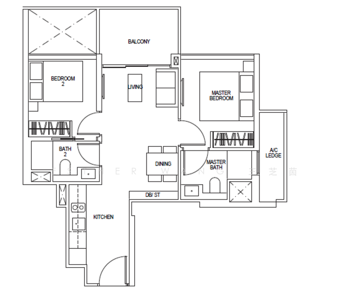 Sky Everton, 50 Everton Road, 2 Bedrooms, 646 sqft, Condominium For Rent, by Esther Wang 王芝茵, 24810099 - PropertyGuru.com.sg