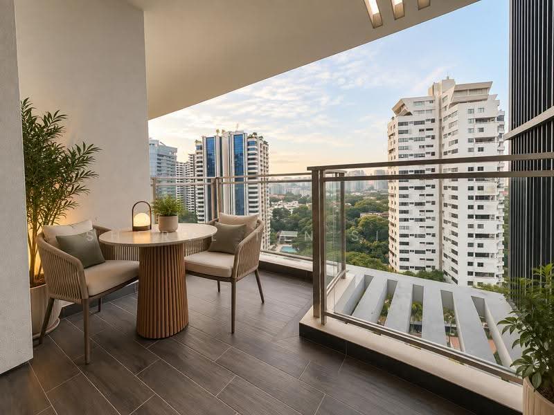 120 Grange, 120 Grange Road, Tanglin / Holland / Bukit Timah, 2 Bedrooms, 570 sqft, Condominium For Sale, by Sheryl Tan Si Qi, 24810134 - Balcony - PropertyGuru.com.sg
