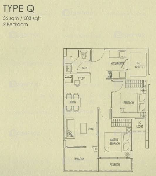 Cardiff Residence, 103 Cardiff Grove, 2 Bedrooms, 603 sqft, Condominium For Rent, by Shermeen Chow, 24823008 - PropertyGuru.com.sg