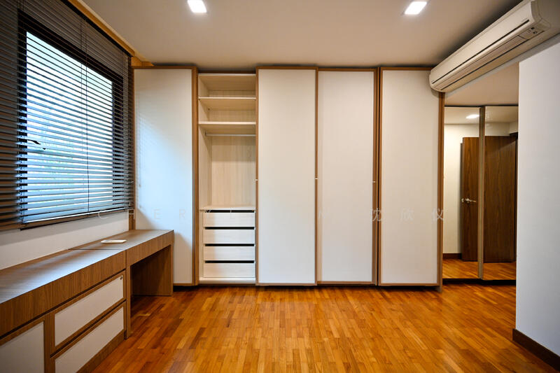 master bedroom with ample built in wardrobe