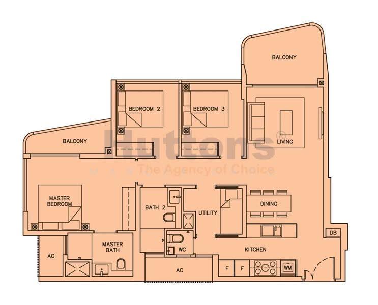 Coastline Residences, 7 Amber Road, East Coast / Marine Parade, 3 Bedrooms, 1,109 sqft, Condominium For Rent, by Marcus Choo, 24860691 - PropertyGuru.com.sg