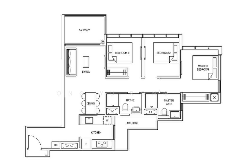 The Florence Residences, 83 Hougang Avenue 2, 3 Bedrooms, 936 sqft, Condominium For Rent, by Ong Yu Rong, 24882569 - PropertyGuru.com.sg