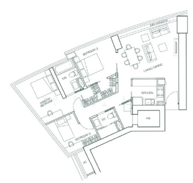 The Sail @ Marina Bay, 4 Marina Boulevard, 3 Bedrooms, 1,184 sqft, Condominium For Rent, by Wong Kai Sun 黄开山, 24898332 - PropertyGuru.com.sg