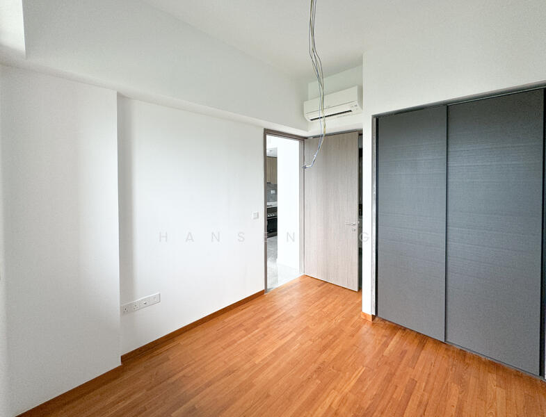 Master bedroom with attached bathroom