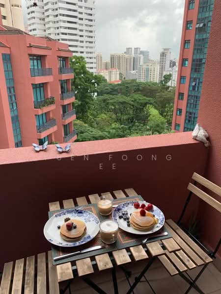 Leonie Gardens, 25 Leonie Hill, 3 Bedrooms, 1,733 sqft, Condominium For Rent, by Yuen Foong Ee, 24901000 - Little Cosy Balcony at Dining Area - PropertyGuru.com.sg