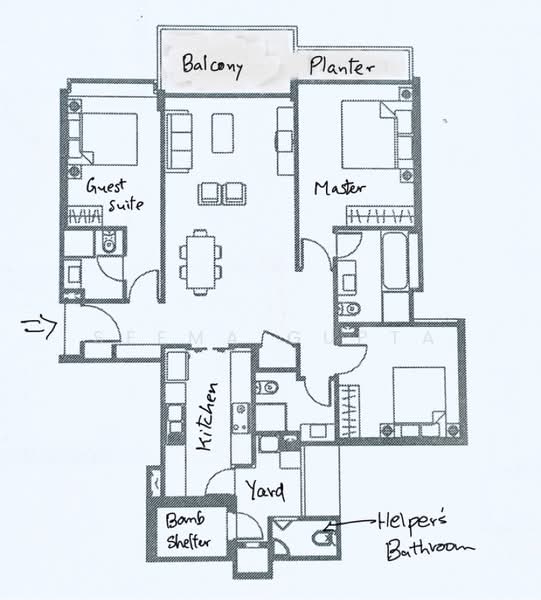 Varsity Park Condominium, 72 West Coast Road, 3 Bedrooms, 1,399 sqft, Condominium For Rent, by Seema Gupta, 24910251 - PropertyGuru.com.sg