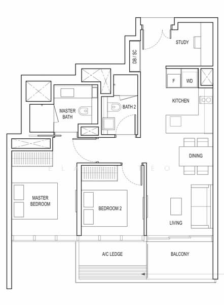 Amber Park, 14 Amber Gardens, 2 Bedrooms, 743 sqft, Condominium For Rent, by Elaine Teo, 24920422 - PropertyGuru.com.sg
