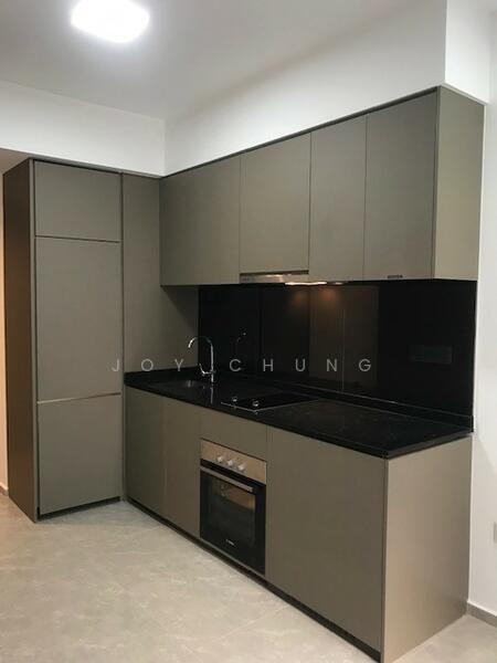 Open Kitchen equipped with Hood, electric Hob, Oven