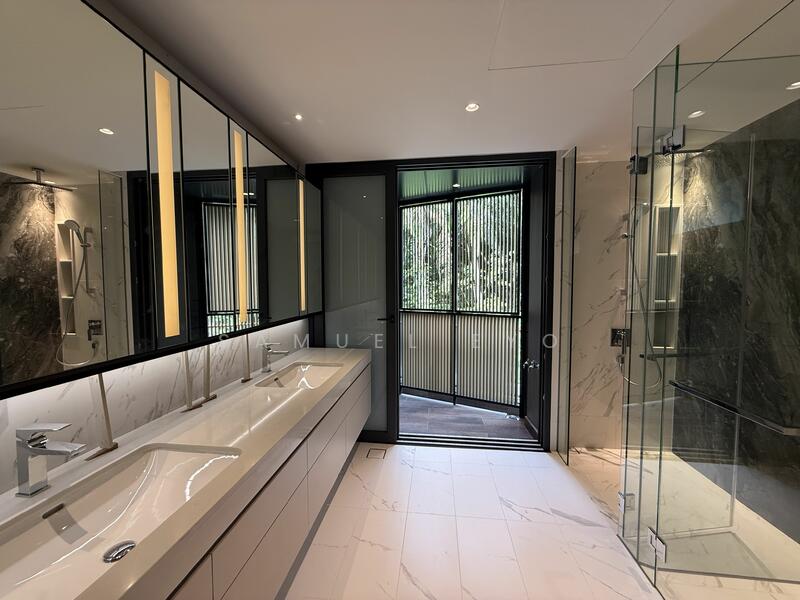 Master bathroom with outdoor area. 