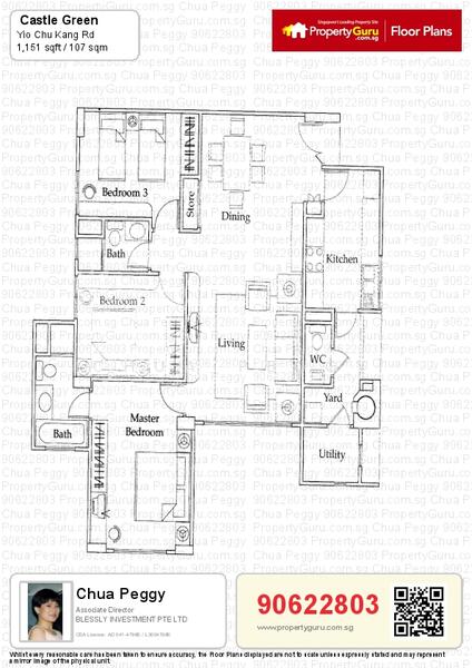 Castle Green, 487 Yio Chu Kang Road, Mandai / Upper Thomson, Room Rental, 200 sqft, Condominium For Rent, by Chua Peggy, 24933588 - PropertyGuru.com.sg