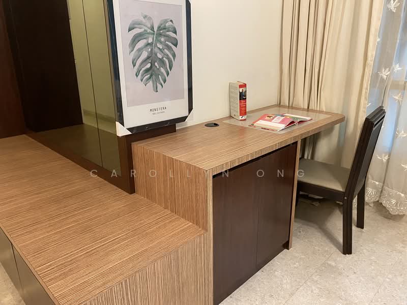 The Springs, 3 Moulmein Rise, 2 Bedrooms, 1,012 sqft, Apartment For Rent, by Carollyn Ong, 24942332 - Home-office corner in the living room - PropertyGuru.com.sg