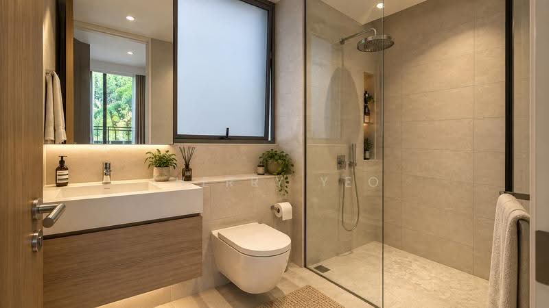 Cluny Park Residence, 99 Cluny Park Road, Tanglin / Holland / Bukit Timah, 2 Bedrooms, 840 sqft, Condominium For Rent, by Sherry Yeo, 24954769 - Master bathroom - PropertyGuru.com.sg