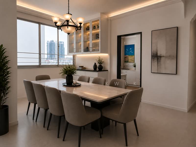 Rajah Towers, 32 Jalan Rajah, 4 Bedrooms, 2,099 sqft, Apartment For Sale, by Angie Kwek, 24964070 - Illustrated photo of dining room - PropertyGuru.com.sg