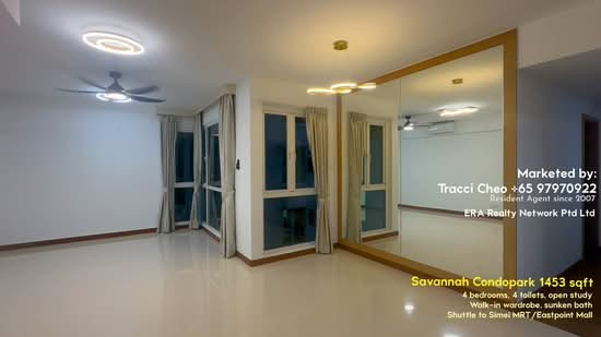 Savannah Condopark, 55 Simei Rise, 4 Bedrooms, 1,453 sqft, Condominium For Rent, by Tracci Cheo, 24968243 - PropertyGuru.com.sg