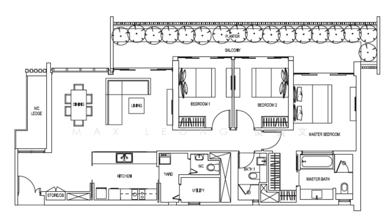 The Arte, 23 Jalan Raja Udang, 3 Bedrooms, 1,625 sqft, Condominium For Rent, by Max Leong 梁競文, 24972776 - PropertyGuru.com.sg
