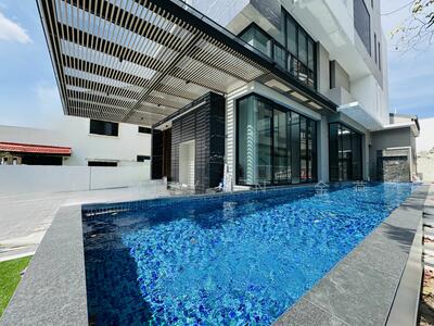 For Sale - Brand New & Freehold Bungalow, 5 levels with Lift, Basement entertainment hall with pool view