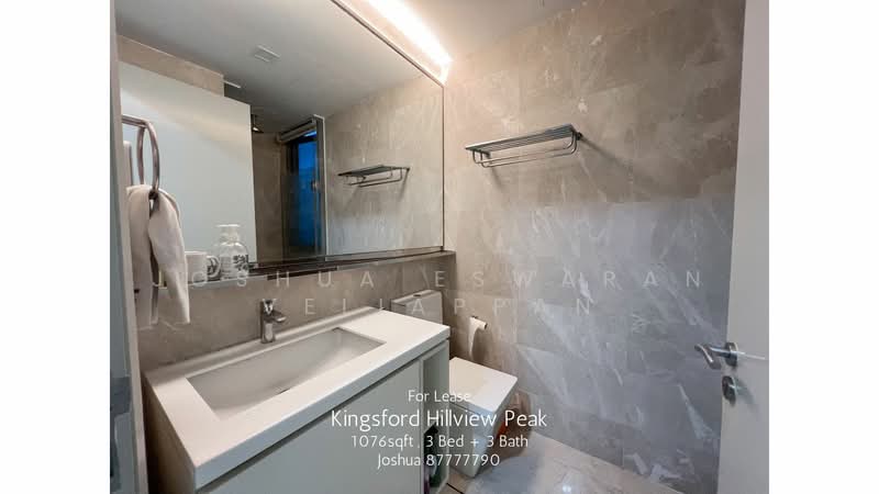 Kingsford Hillview Peak, 103 Hillview Rise, 3 Bedrooms, 1,076 sqft, Condominium For Rent, by Joshua Eswaran Veliappan, 25006965 - PropertyGuru.com.sg