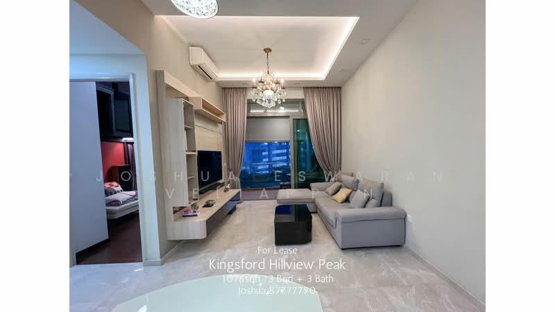 Kingsford Hillview Peak, 103 Hillview Rise, 3 Bedrooms, 1,076 sqft, Condominium For Rent, by Joshua Eswaran Veliappan, 25006965 - PropertyGuru.com.sg